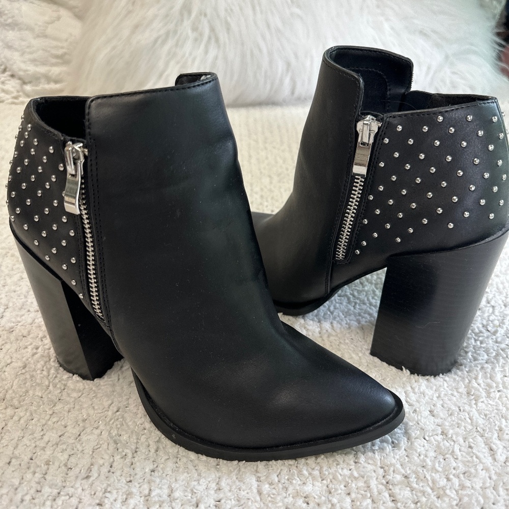 Leather & steel baddie booties